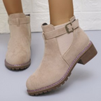 Enkellaarsjes - stijlvolle suede dames enkellaarsjes