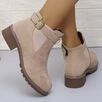 Enkellaarsjes - stijlvolle suede dames enkellaarsjes