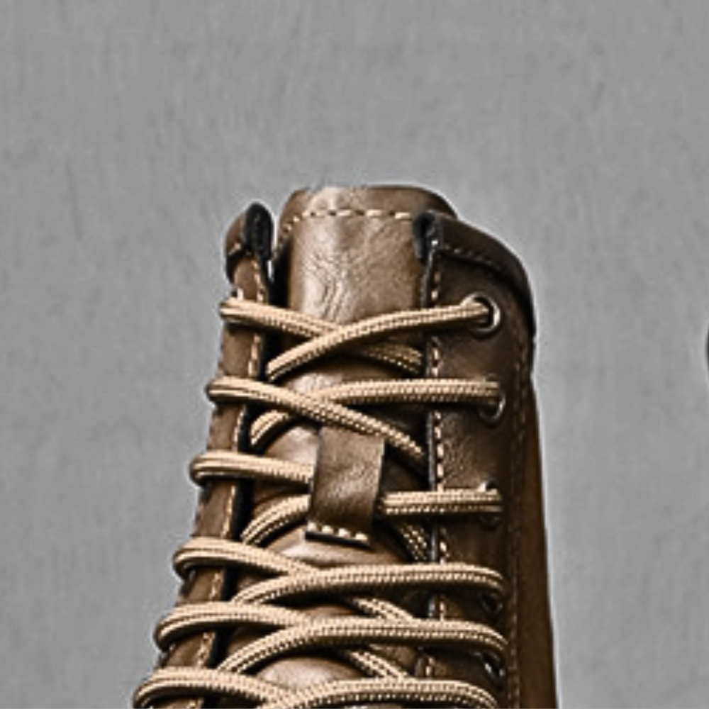 Gezellige hoge laarzen - duurzame leren enkellaarsjes voor dames