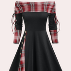 A-lijn jurk met ruimteprint - stijlvolle damesjurk met kosmisch thema