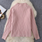 2-delige gebreide set - stijlvolle dames textuurtrui en broek