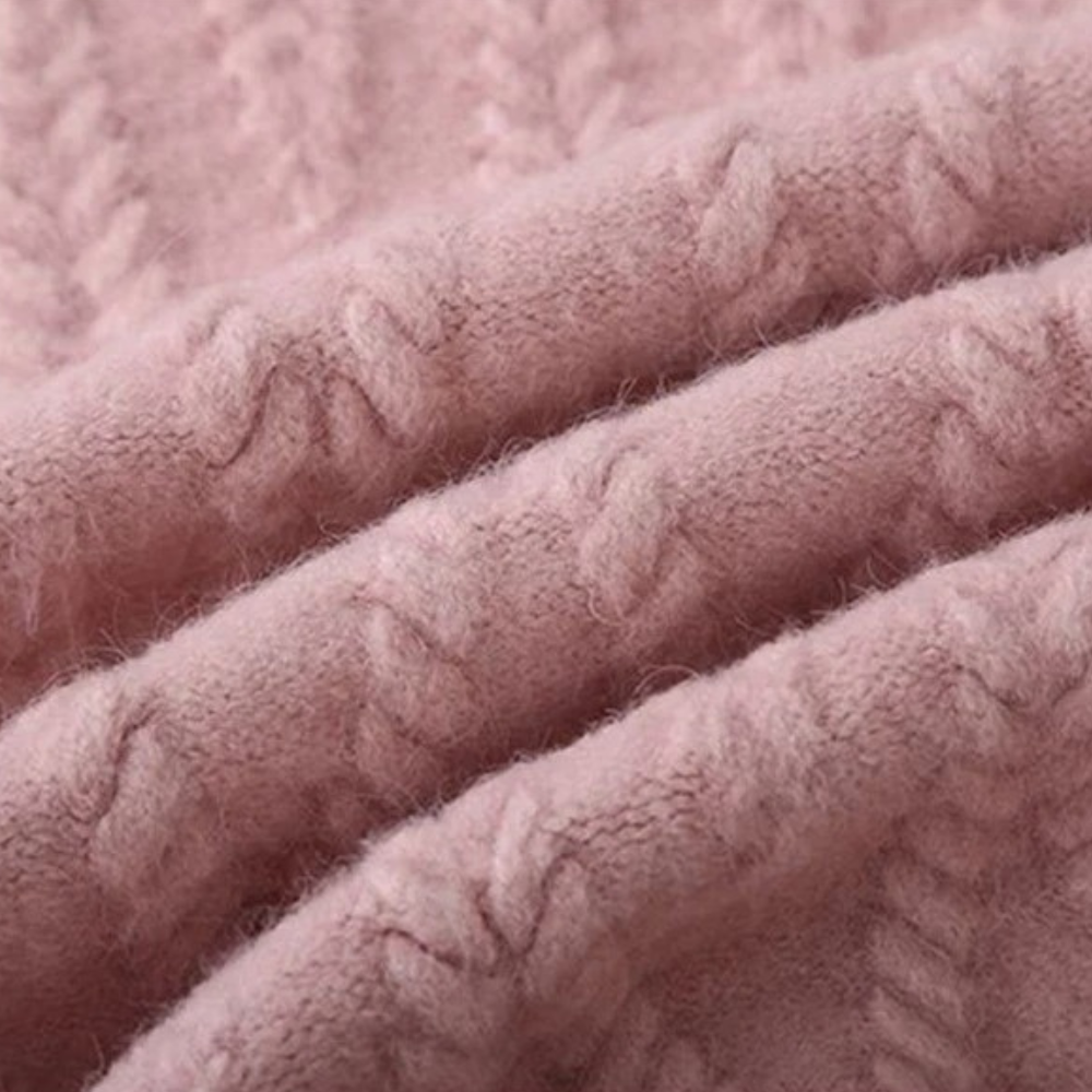 2-delige gebreide set - stijlvolle dames textuurtrui en broek