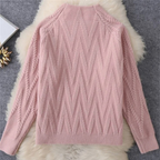 2-delige gebreide set - stijlvolle dames textuurtrui en broek