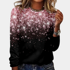 Sprankelende lange mouw sweatshirt - stijlvolle dames top met glitterdetails