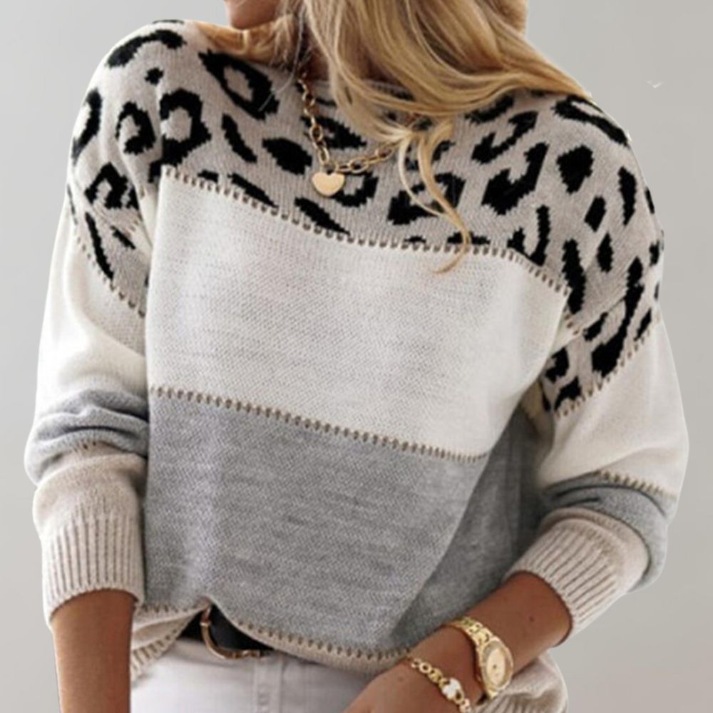 Leopardprint trui - veelzijdige knitwear voor modebewuste dames