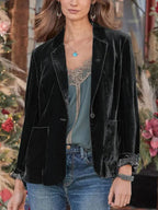 Velvet blazer - stijlvolle damesjacket met zakken