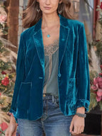 Velvet blazer - stijlvolle damesjacket met zakken