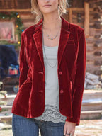 Velvet blazer - stijlvolle damesjacket met zakken