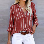 Dames gestreepte overhemd - casual losse blouse voor een dagelijkse chique look