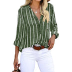 Dames gestreepte overhemd - casual losse blouse voor een dagelijkse chique look