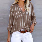Dames gestreepte overhemd - casual losse blouse voor een dagelijkse chique look