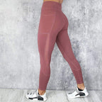 Thermoleggings - dames hoge taille leggings met telefoontas