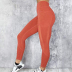 Thermoleggings - dames hoge taille leggings met telefoontas