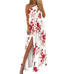 Zomer maxi jurk met bloemenprint - elegante avondjurk voor tuinfeestjes