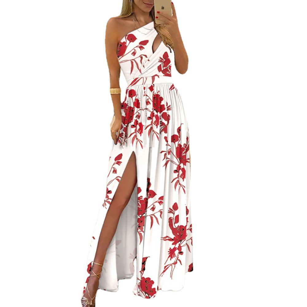 Zomer maxi jurk met bloemenprint - elegante avondjurk voor tuinfeestjes