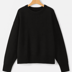 Dames gebreide trui voor casual stijl - ontspannen pasvorm warme trui voor elke dag