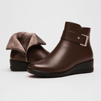 Dames enkellaarsjes met chique leren ontwerp en gesp - stijlvolle casual schoenen voor elke dag