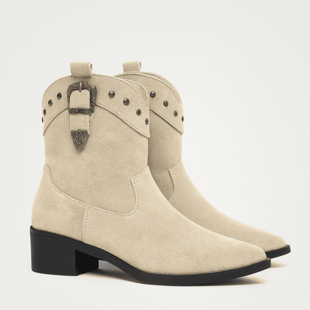 Dames mid-tube boots – luxe suede – casual chic – stevige hakken - stijlvolle schoenen voor elke gelegenheid