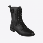 Dames vintage veterlaarzen - stijlvolle leren wandelschoenen