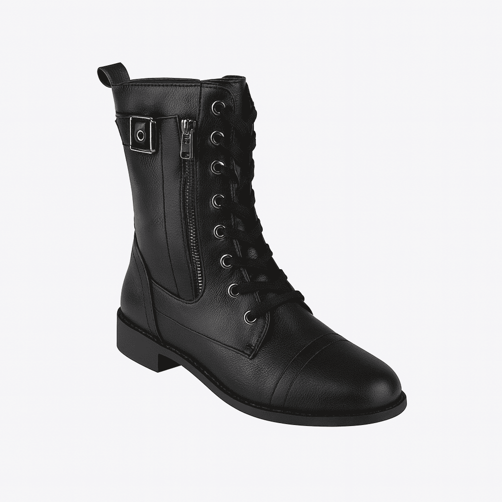 Dames vintage veterlaarzen - stijlvolle leren wandelschoenen