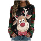 Kerstboom sweatshirt - feestelijke dames trui
