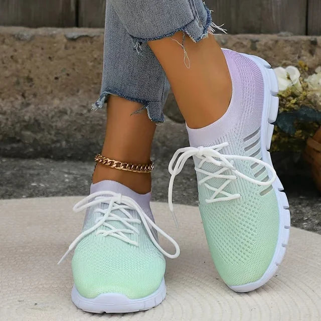 Slip-on sneakers - trendy dames sportieve schoenen