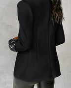 Zwarte blazer - elegante damesjas met lange mouwen