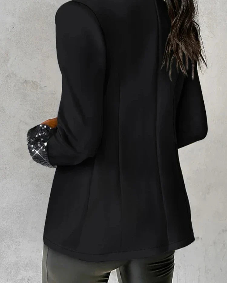 Zwarte blazer - elegante damesjas met lange mouwen