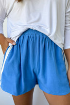 Dames casual shorts met relaxte pasvorm in linnenmix - lichtgewicht met elastische tailleband voor de zomer