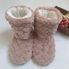 Dames pluche huisboots - gezellige faux fur sloffen - Bakkermode.nl