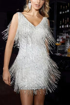 Franje jurk - elegante avondmode voor dames met pailletten