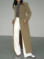 Lang op maat gemaakte jas - elegante dames blazer jurk