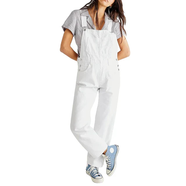 Denim overalls - lekkere pasvorm jumpsuit voor dames