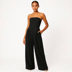 Dames strapless jumpsuit met ingebouwd korset - elegante avondmode voor bijzondere gelegenheden