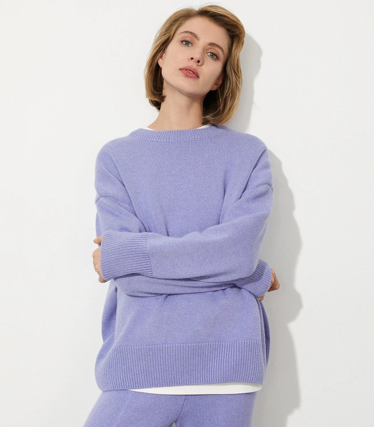 Dames gebreide trui voor casual stijl - ontspannen pasvorm warme trui voor elke dag