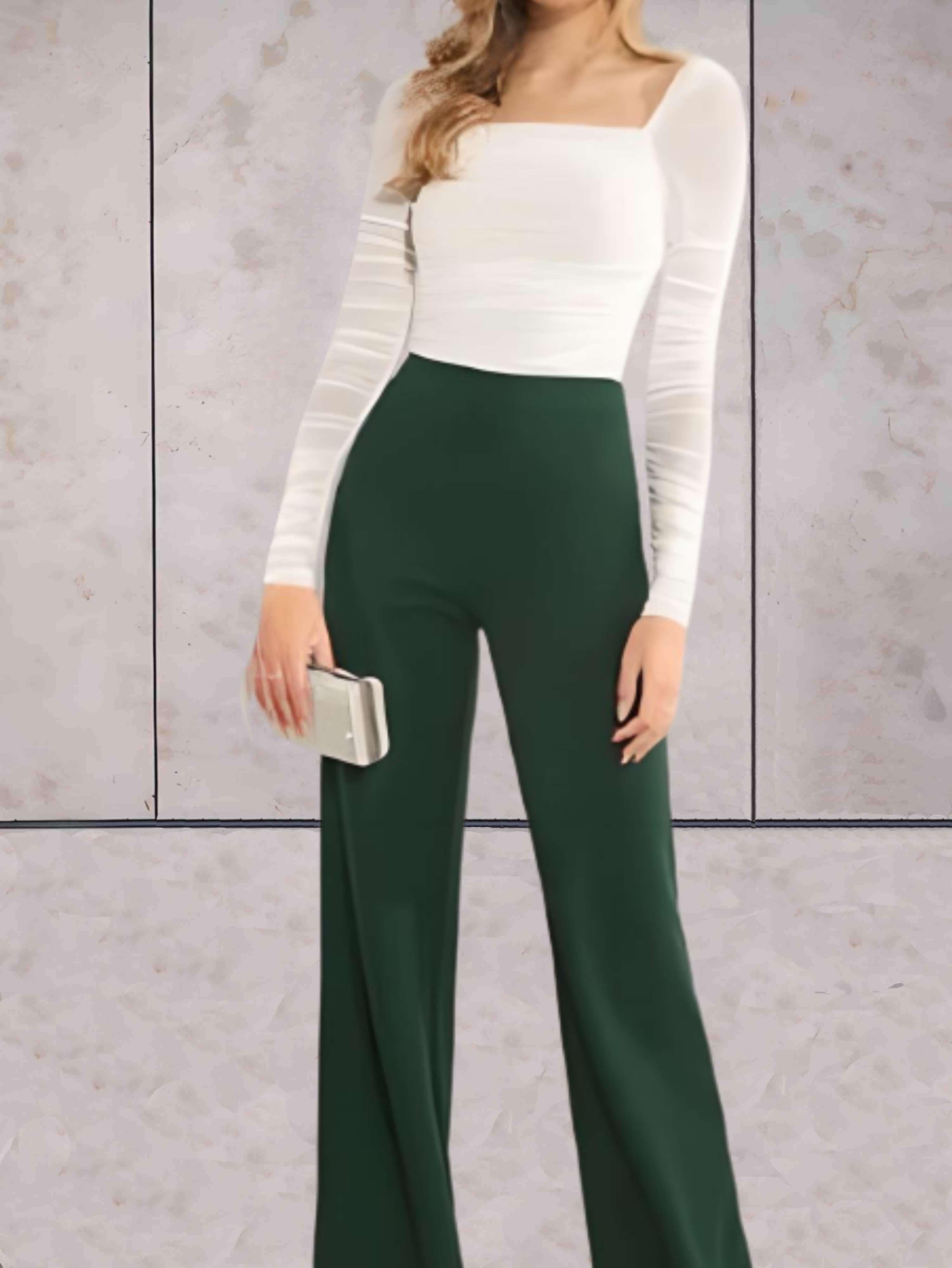 Elegante hoge taille trousers voor chique avondkleding - verfijnde flared broek