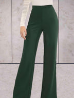 Elegante hoge taille trousers voor chique avondkleding - verfijnde flared broek