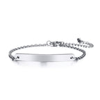 Gepersonaliseerde armband - sterling zilveren dames schakelarmband