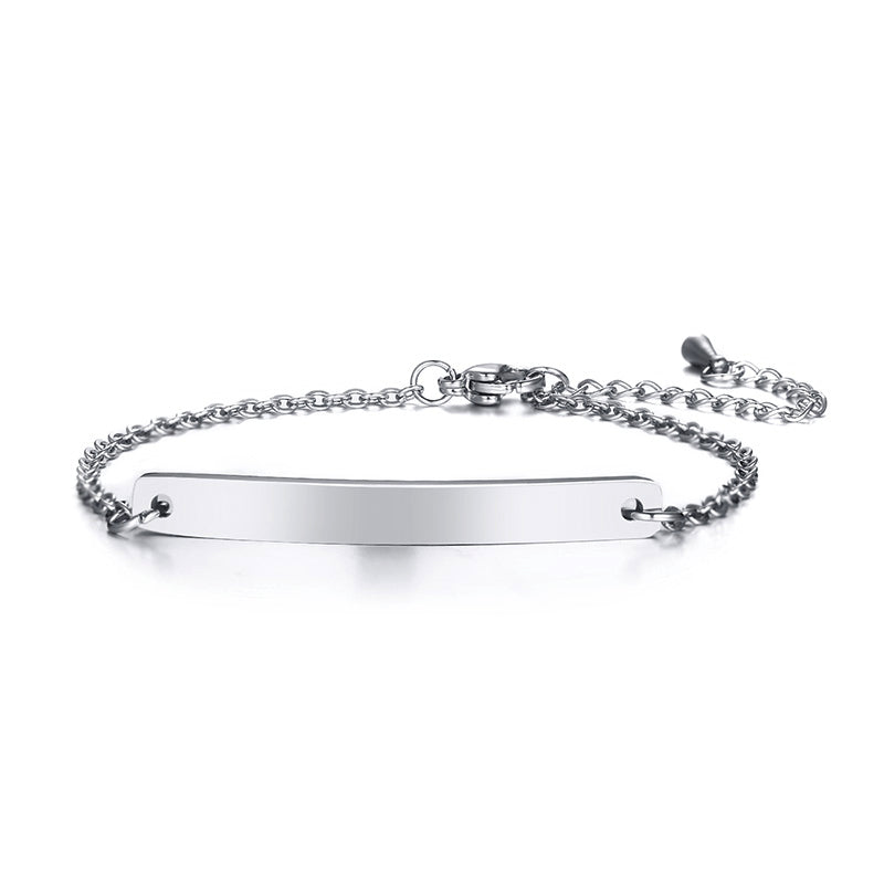 Gepersonaliseerde armband - sterling zilveren dames schakelarmband
