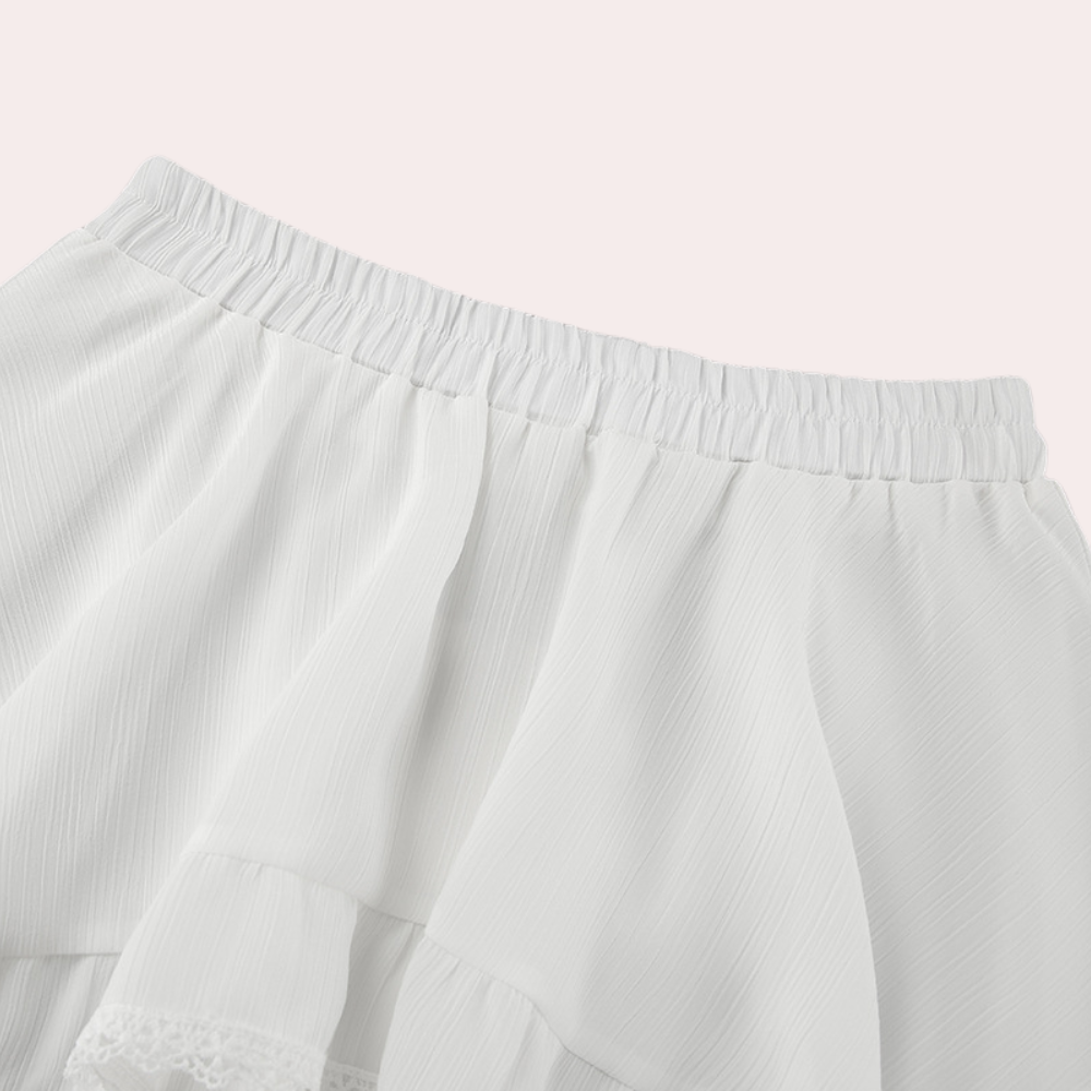 Witte lagenrok - verfijnde rok met kantdetails