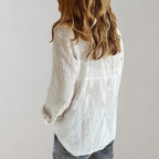 Linnen shirt - casual damesblouse met knopen
