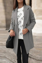 Dubbelbreasted blazer voor dames zwart en grijs - elegant en veelzijdig - Bakkermode.nl