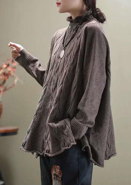 Dames casual gebreid trui met relaxed col in zwart - zachte, veelzijdige laag voor dagelijks gebruik