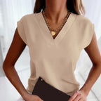 Chique v-hals blouse - tijdloze dames top
