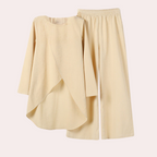 2-delige dames loungewear set - trendy top en wijde broek