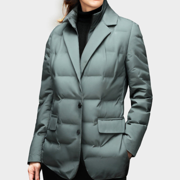 Puffer blazer - stijlvolle geïsoleerde damesjas - Bakkermode.nl