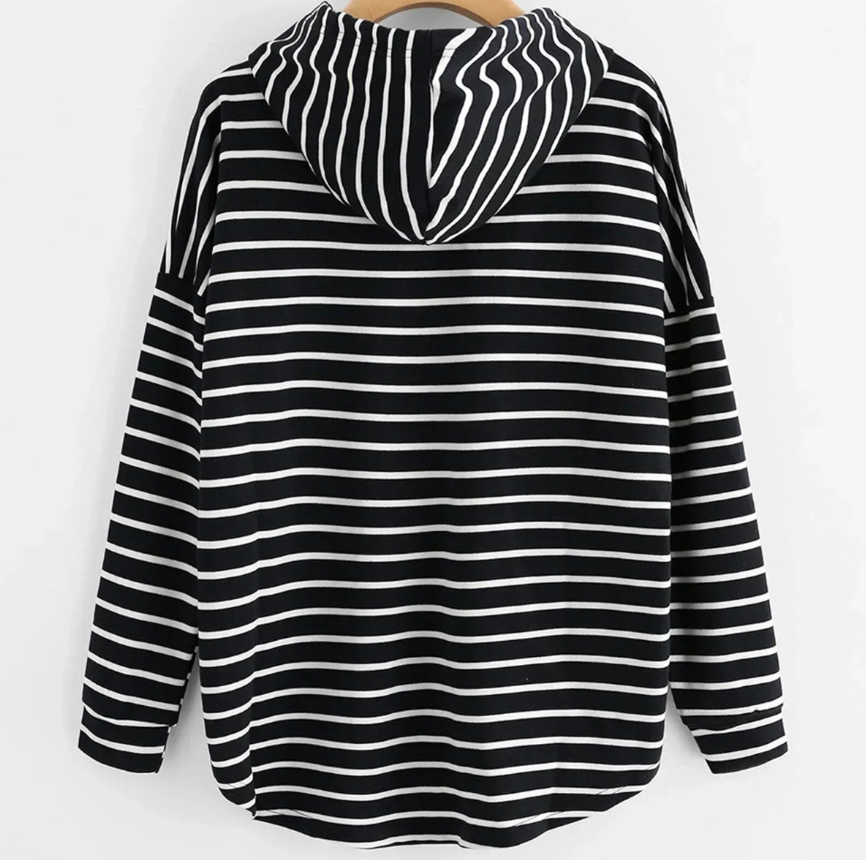 Gestreepte hoodie - casual dames top voor stijl en gezelligheid