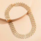 Meerdere strengen ketting - elegante gelaagde dames chokercollier - Bakkermode.nl