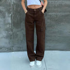 Dames cargo broek - functionele hoge taille voor casual wear