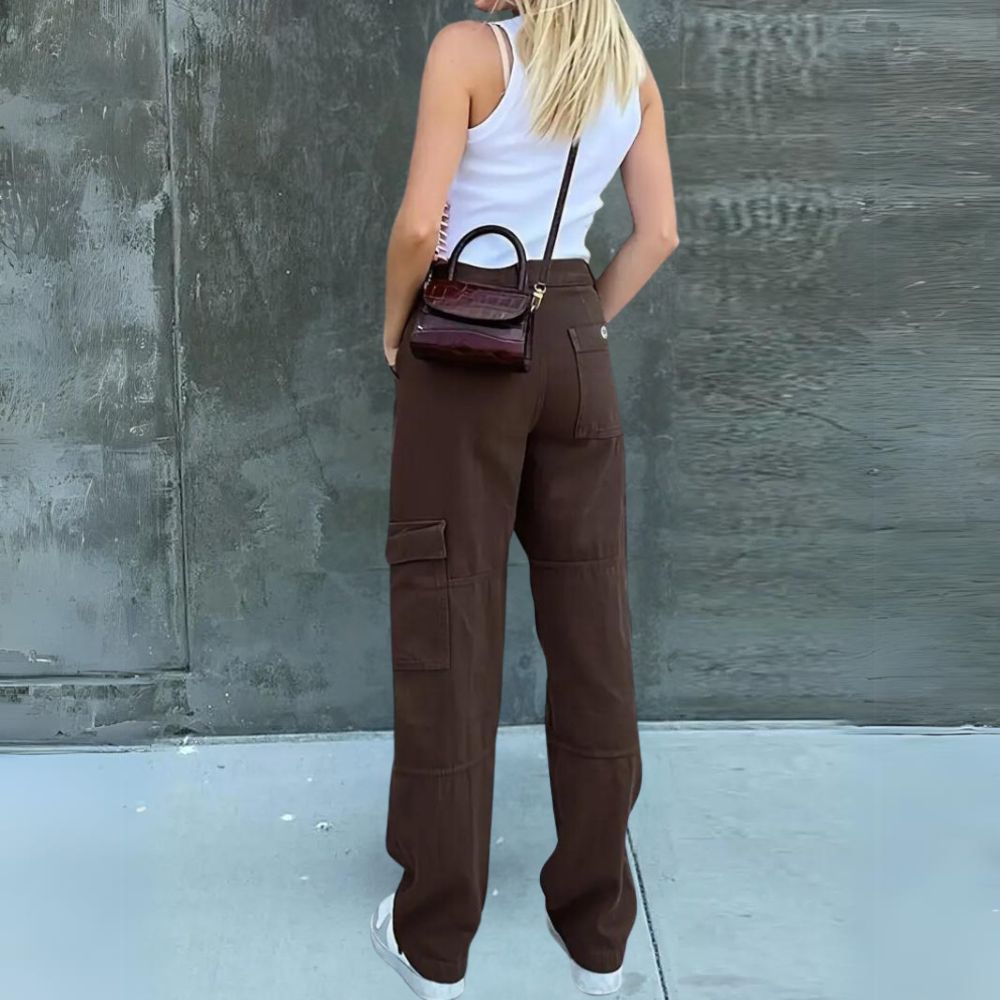 Dames cargo broek - functionele hoge taille voor casual wear